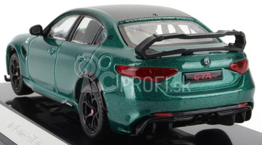 Alfa Romeo Giulia GTAm 2020 Montreal green metallic 1/43 Bburago NEW+boxed #6212 instant wheels