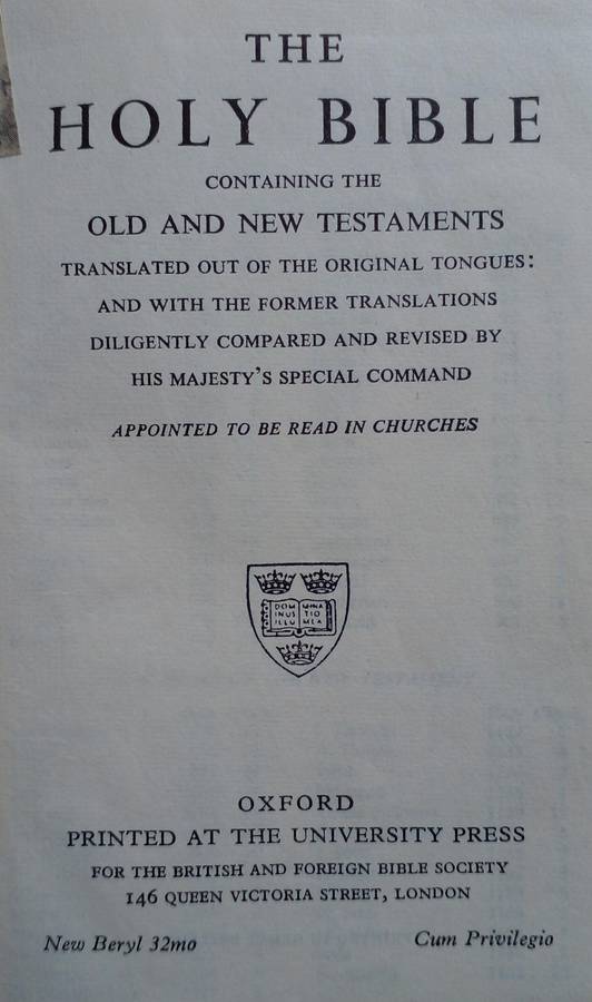 Bible - The Holy Bible - Oxford - 1946-58 - Pocket
