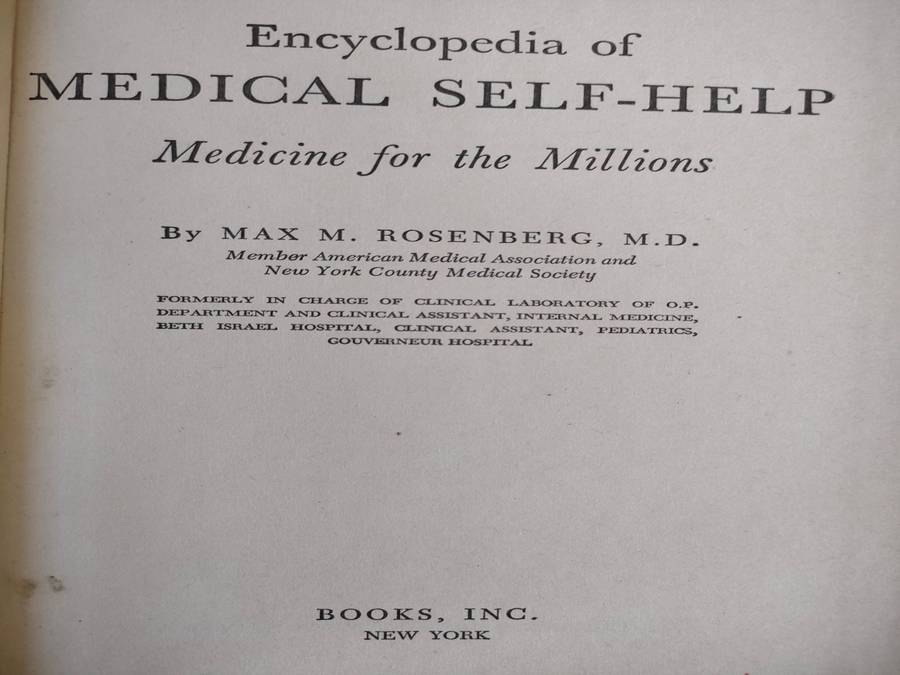 Encyclopedia of Medical Self-Help: USA: Good condition but discoloration on hard cover.