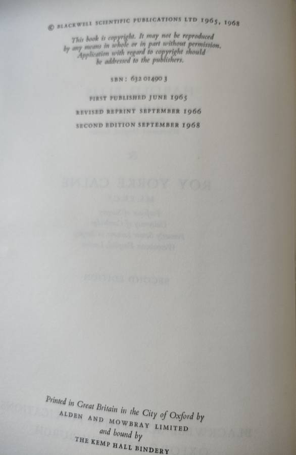 Lecture Notes on General Surgery by Ellis & Calne 1968 : 4th Edition: 1961: Good condition