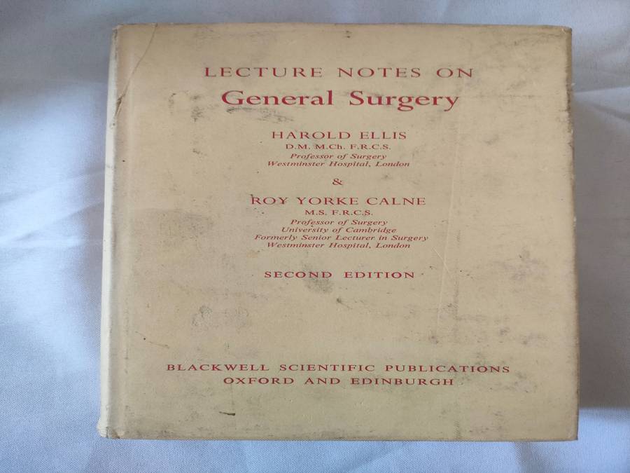 Lecture Notes on General Surgery by Ellis & Calne 1968 : 4th Edition: 1961: Good condition