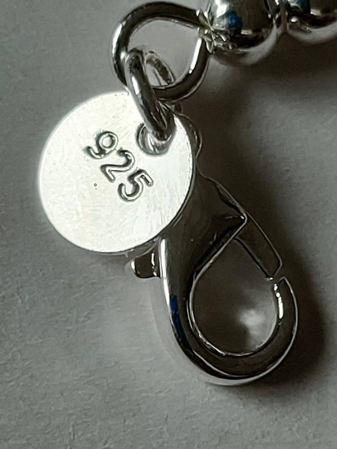 Sterling Silver bead bracelet - 925 stamp - 18.5 cm