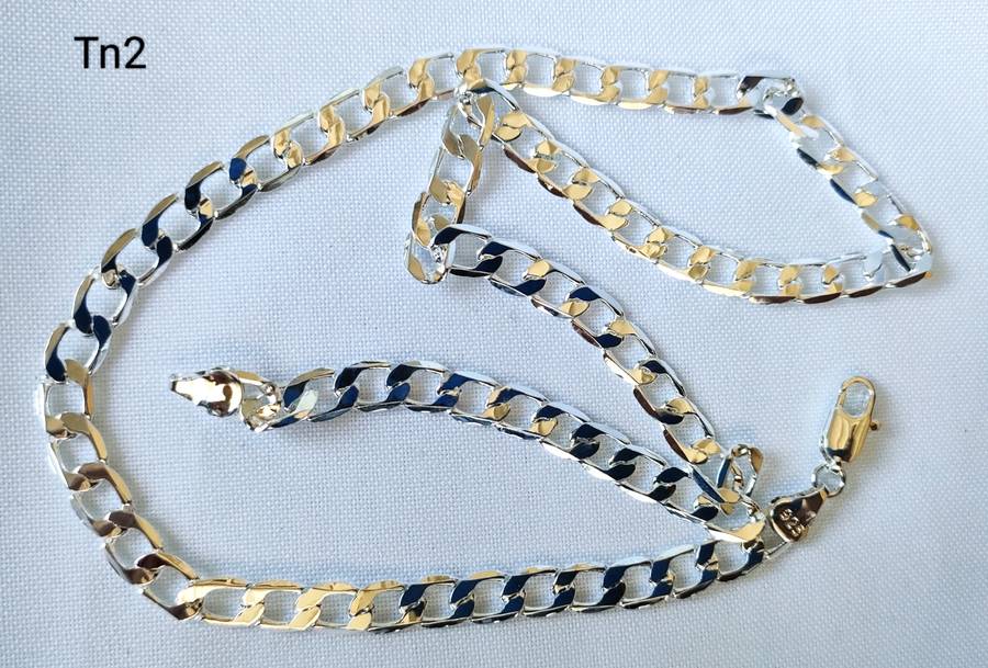 Silver necklace - 925 stamp - length 50 cm