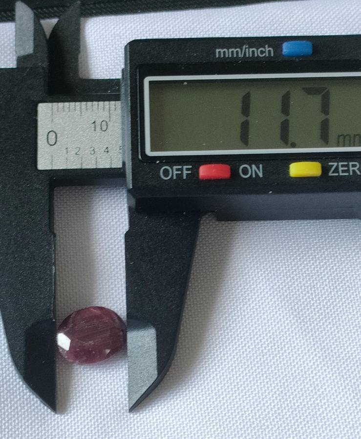Large Raw Ruby- 11.7 mm -naturally mined - oval cut - certification available