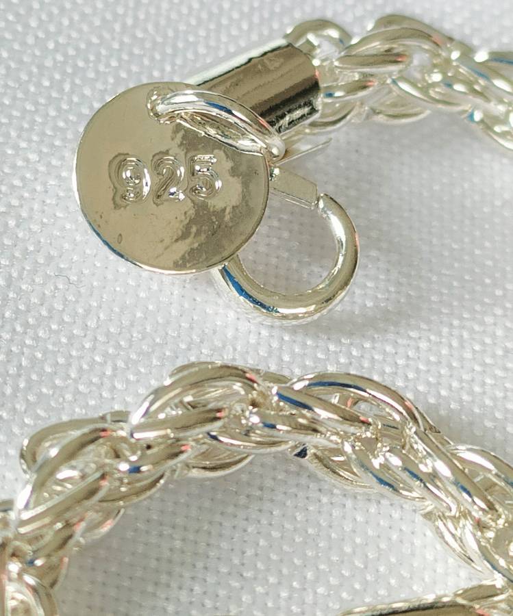 Silver bracelet with 925 stamp, 18 cm length