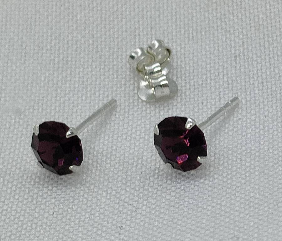 Sterling silver Austrian Crystal earrings - stamped 925