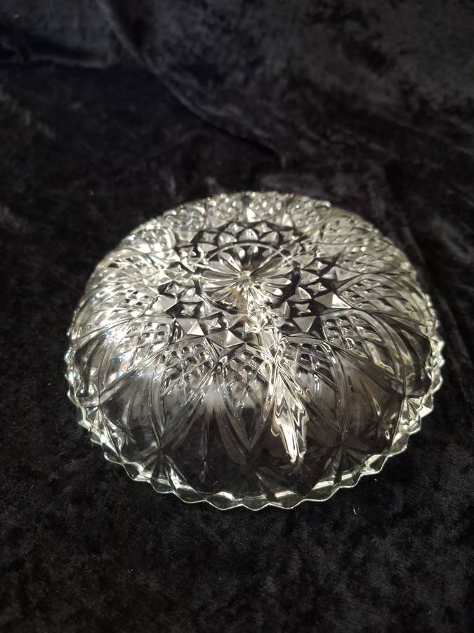 Vintage Pressed Glass Snack Bowl