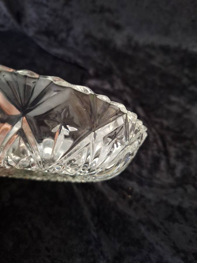 Vintage Pressed Glass Snack Bowl