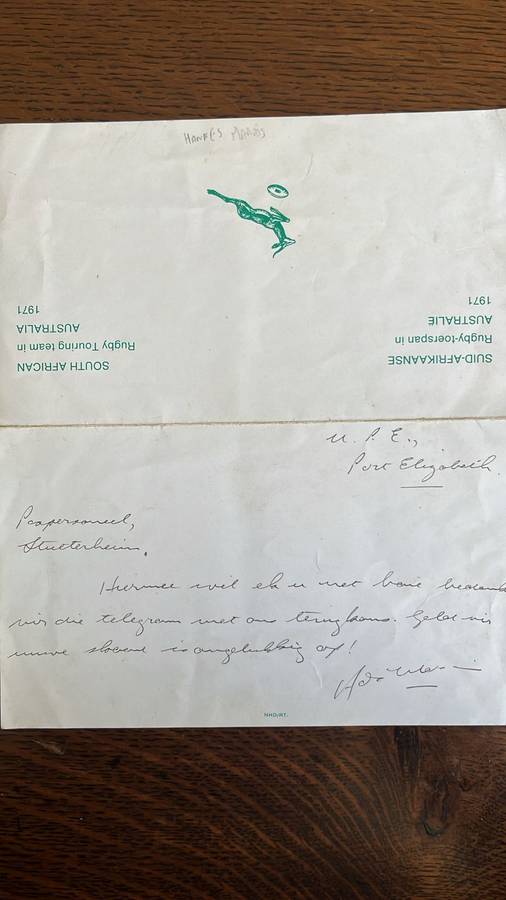 1971  Springbok Tour to Australia Ephemera, details below