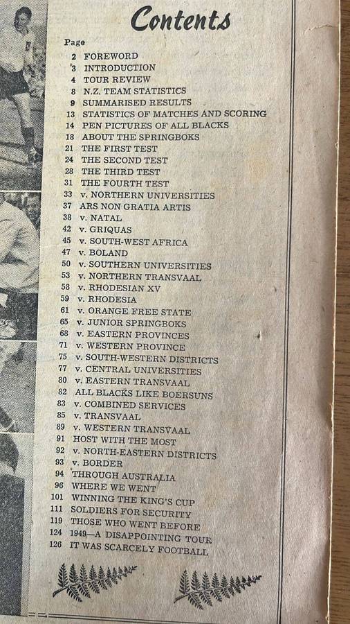 1960 All Blacks in South Africa Magazine & Pocket Book Guide, details below
