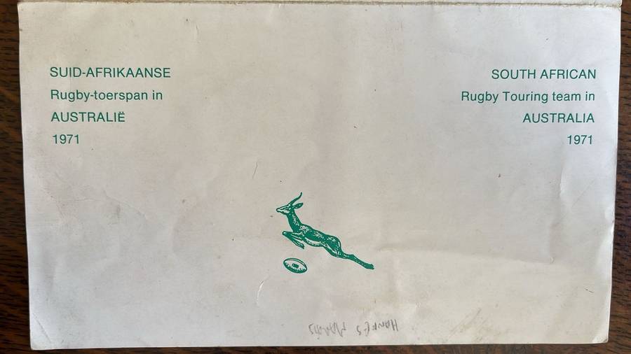 1971  Springbok Tour to Australia Ephemera, details below