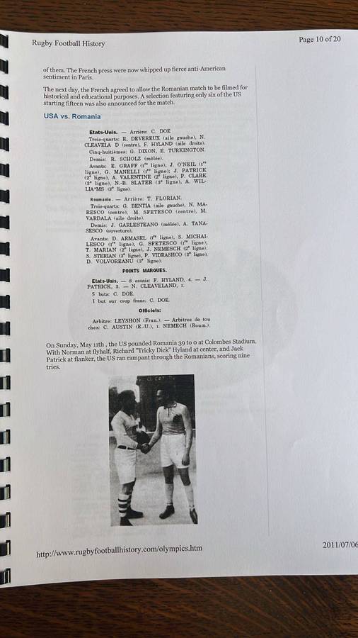 A Very Interesting Document...Rugby at the Olympics, details below