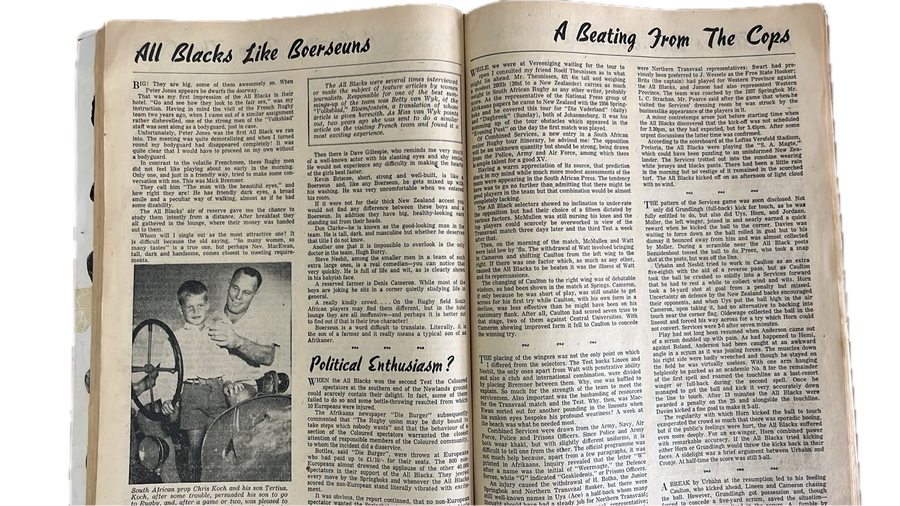 1960 All Blacks in South Africa Magazine & Pocket Book Guide, details below