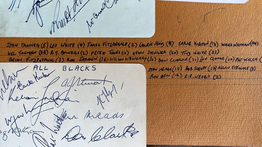1950-1970 All Blacks 22 Original Signatures, details below