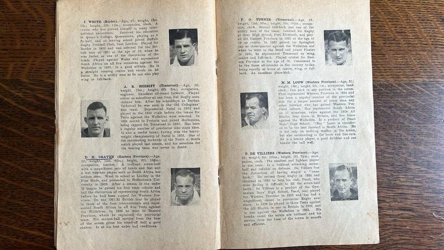 Scarce Item - 1937 Taranaki Rugby Almanac Springbok Souvenir, Signed, details below