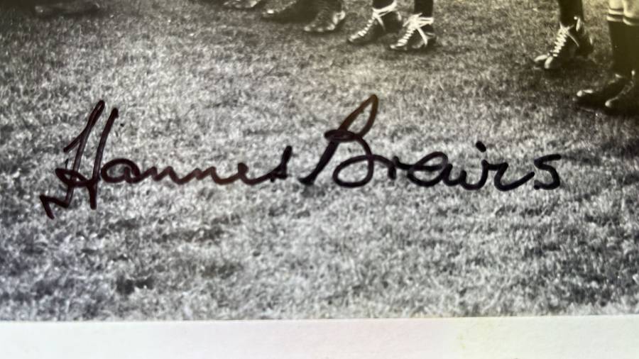 1951 Original Signed Photo - Springboks Being Introduced, details below