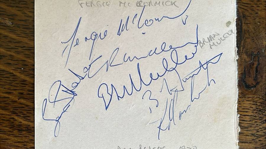 1970 All Blacks Original Signatures x 15, details below