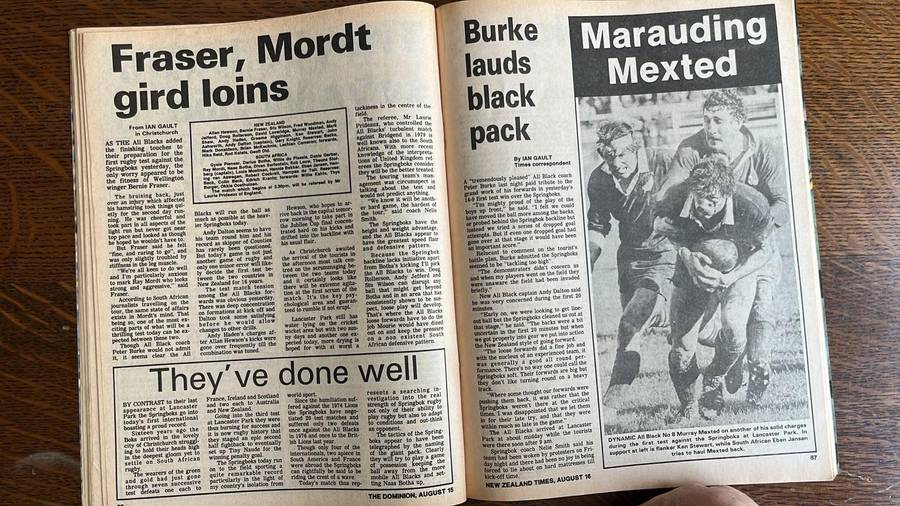1981 Springboks in New Zealand, details below