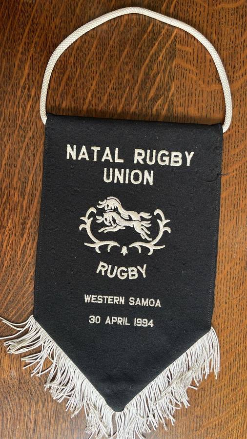 1994 Natal vs Western Samoa Pennant, details below