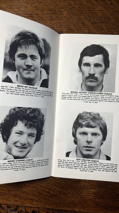 1980 British Lions Tour to South Africa Souvenir & Itinerary, details below