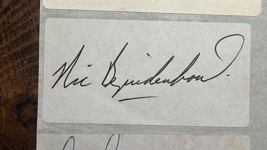 Original Signatures of 13 Springboks, details below