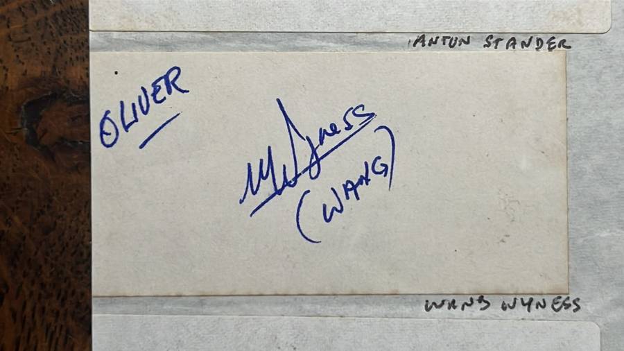 Original Signatures of 13 Springboks, details below