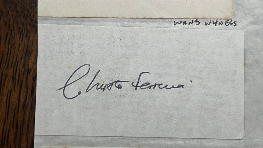 Original Signatures of 13 Springboks, details below