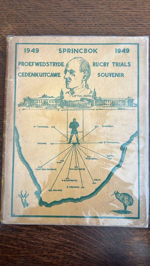 1949 Springbok Trials Programme, Inscribed, details below
