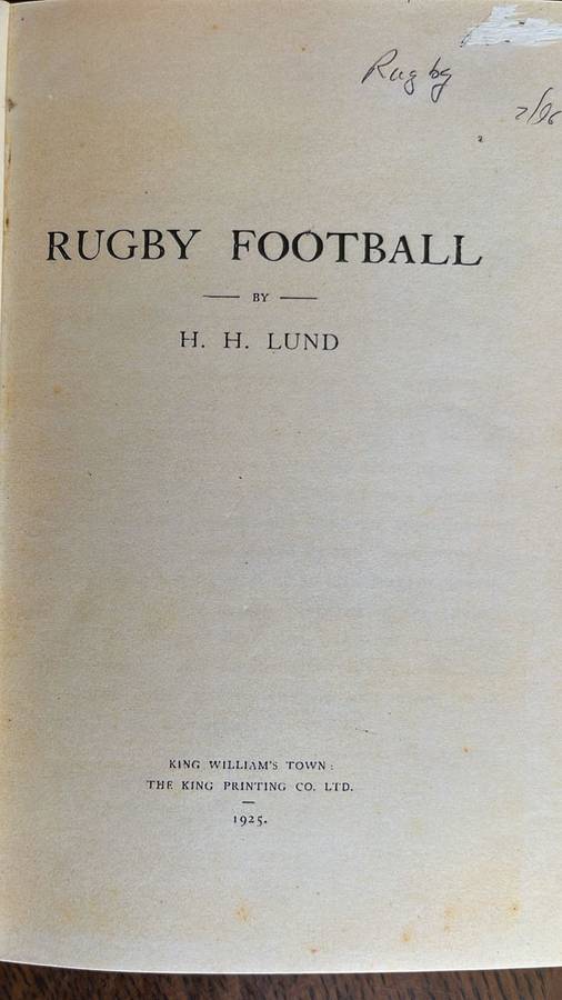 Rugby Football by H.H. Lund, details below