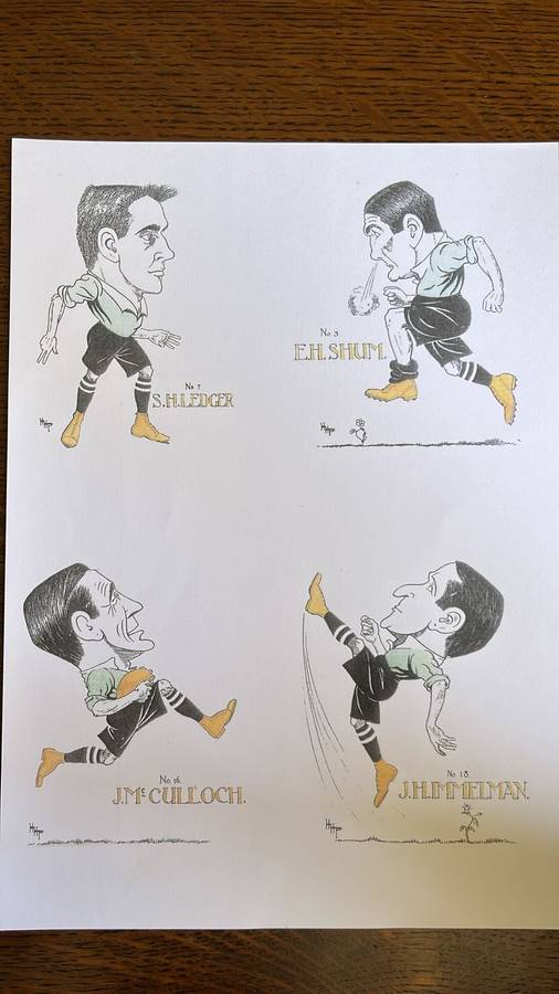 1912 Springboks - 28 Caricatures, details below
