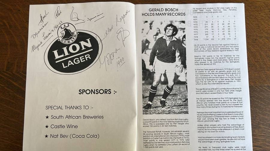 1990 Gerald Bosch Benefit Signed Brochure, details below