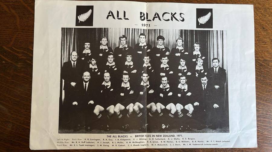 1972 The All Blacks vs Cardiff Programme, details below