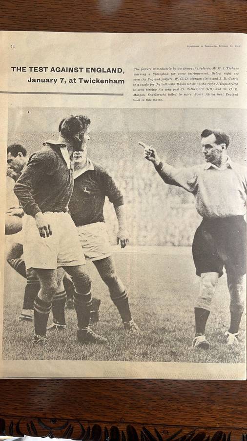 1961 The Springboks in Britain Supplement, details below