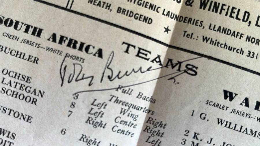 1951 South Africa vs Wales Signed & Inscribed Programme, details below