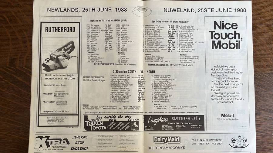 North vs South 2 x  Signed Programmes, details below