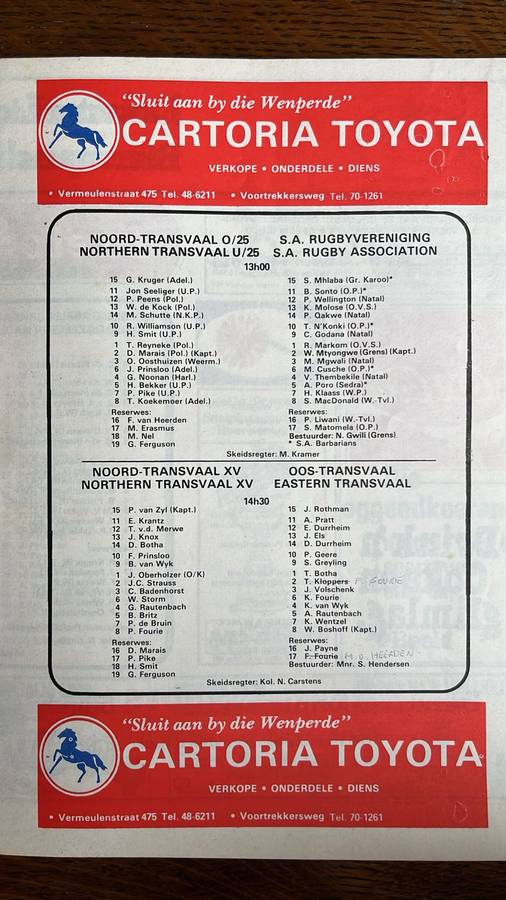 1980 SA Gazelles vs Jaguars at Loftus Programme, Argentina '71 Team Card & Pin, details below