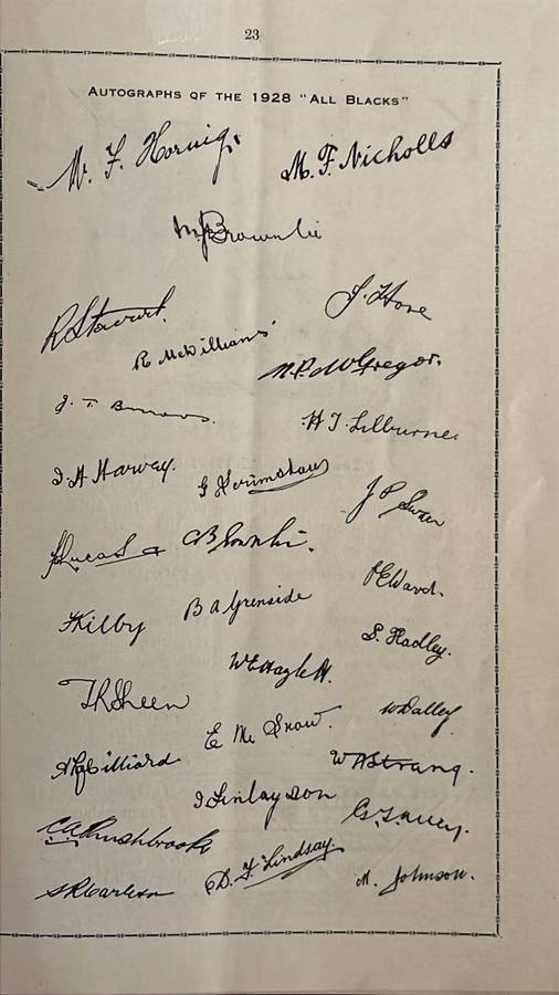 A Rare Item - 1928 The All Blacks South African Tour Hand Book, details below