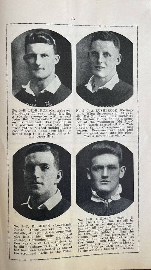 A Rare Item - 1928 The All Blacks South African Tour Hand Book, details below