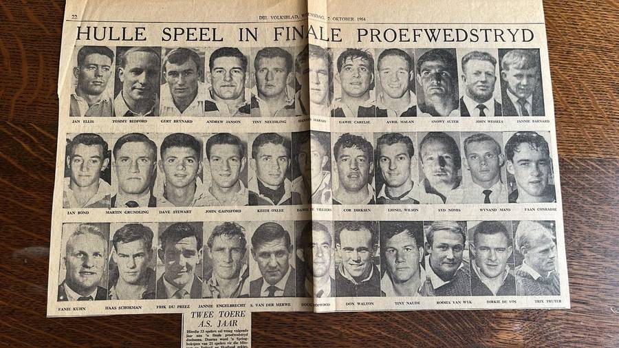 1964 Springbok Trials Newspaper Cuttings, details below