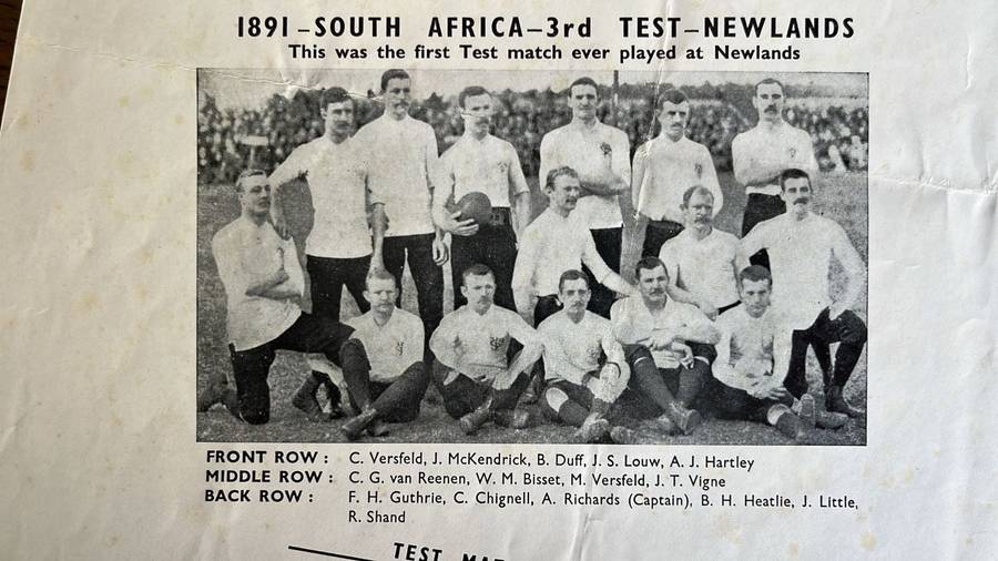 An Unusual Item... South Africa vs Great Britain Poster & Signed Newspaper Cutting, details below