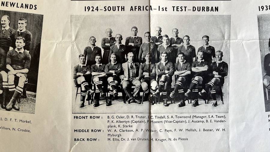 An Unusual Item... South Africa vs Great Britain Poster & Signed Newspaper Cutting, details below