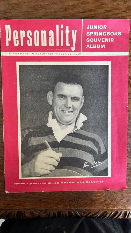 1959 Junior Springboks Souvenir Album, details below