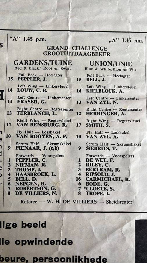 1969 Grand Challenge at Newlands Signed Programme, details below