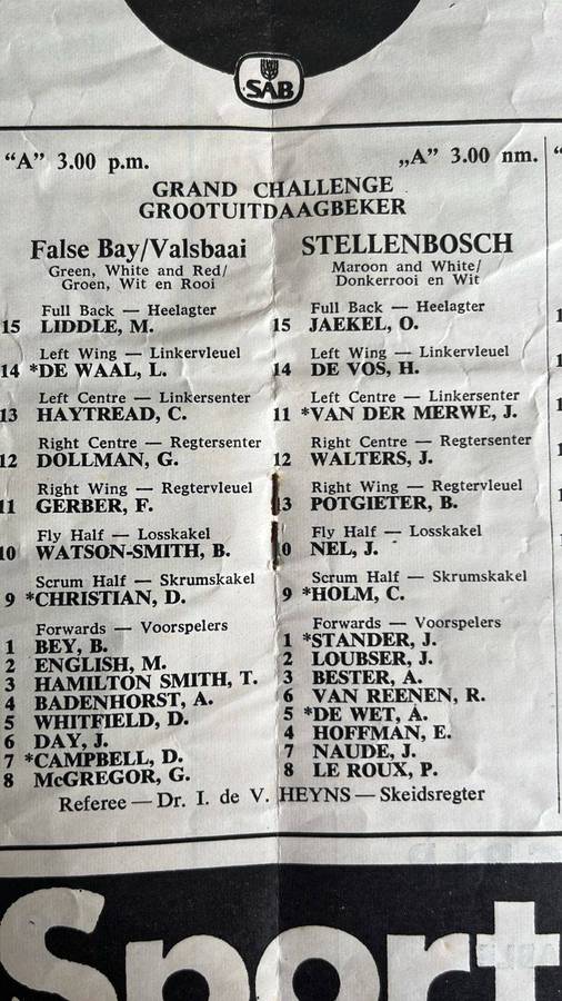 1969 Grand Challenge at Newlands Signed Programme, details below