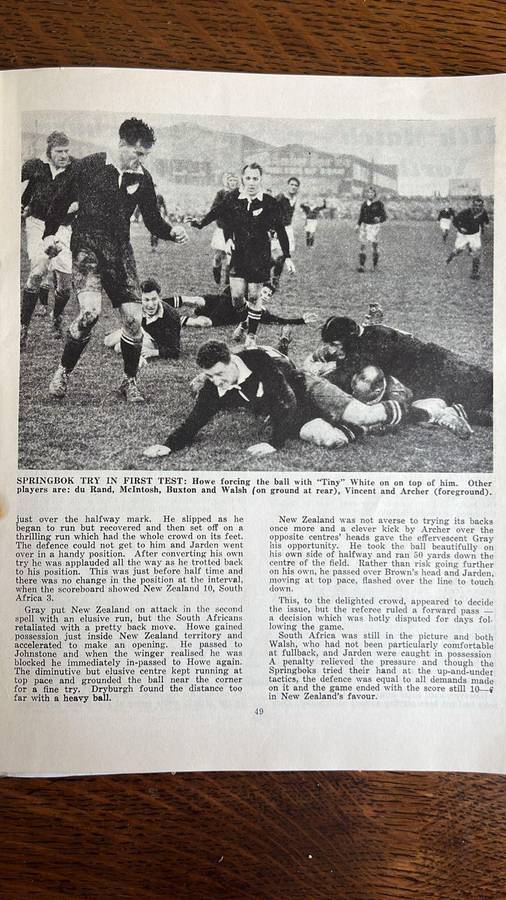 1956 Springboks in New Zealand, details below