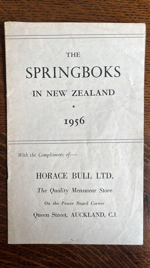1956 Springboks in New Zealand Pen Pics & Itinerary, details below
