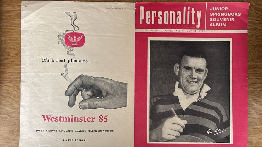 1959 Junior Springboks Souvenir Album, details below