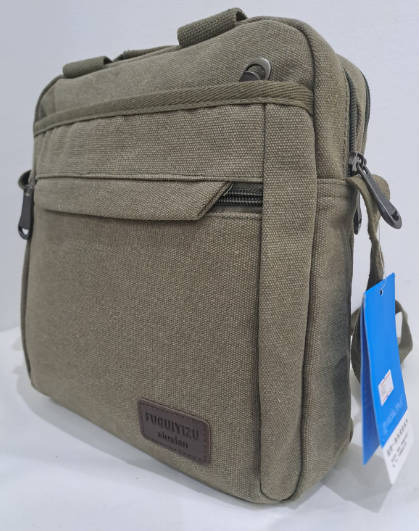 Canvas Unisex Crossbody / Shoulder Messenger Bag - Available in Black, Khaki and Green