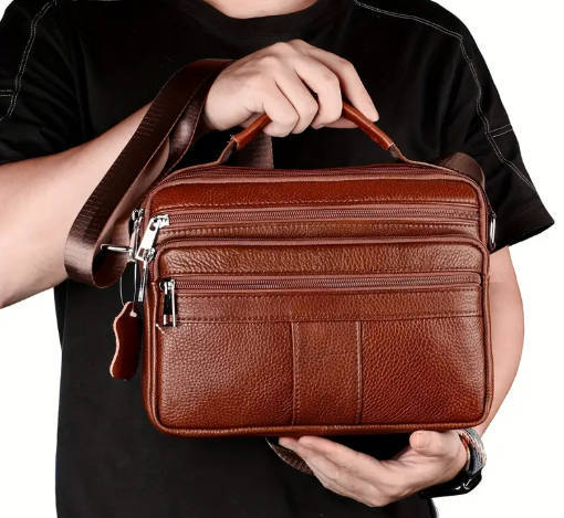 Cow-Hide Leather Crossbody Bag