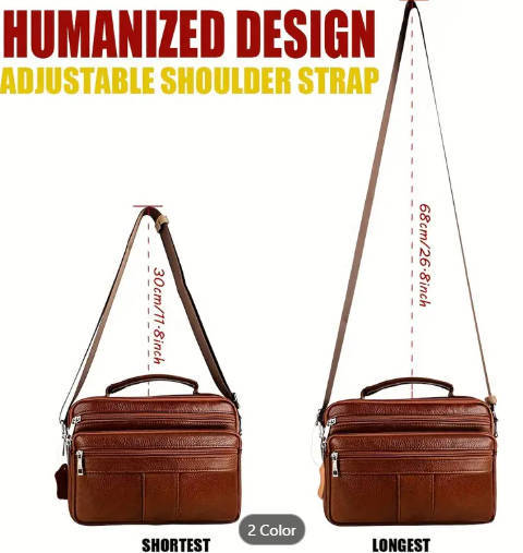Cow-Hide Leather Crossbody Bag